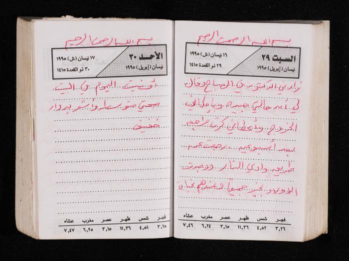 The Diary of Fadeyyeh Darabe, Dura- Hebron, 1995