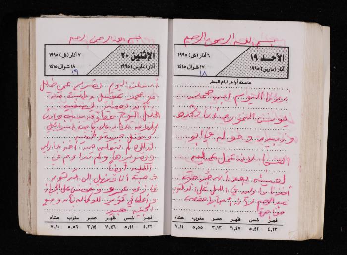 The Diary of Fadeyyeh Darabe, Dura- Hebron, 1995