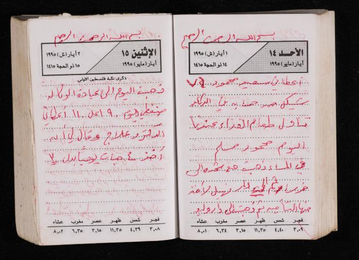 The Diary of Fadeyyeh Darabe, Dura- Hebron, 1995