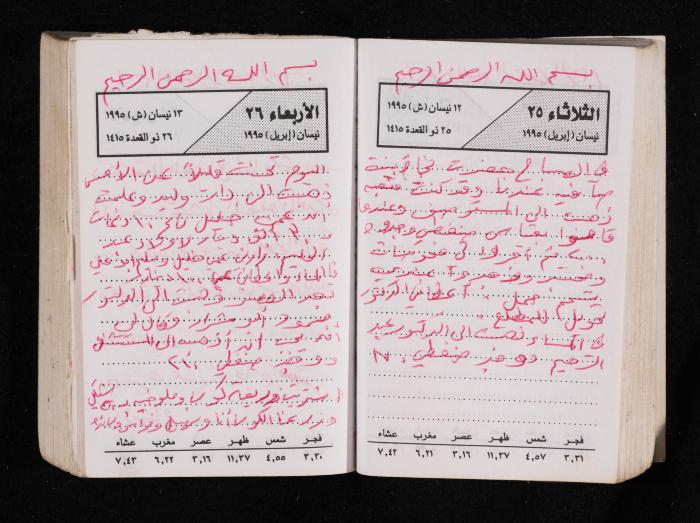 The Diary of Fadeyyeh Darabe, Dura- Hebron, 1995