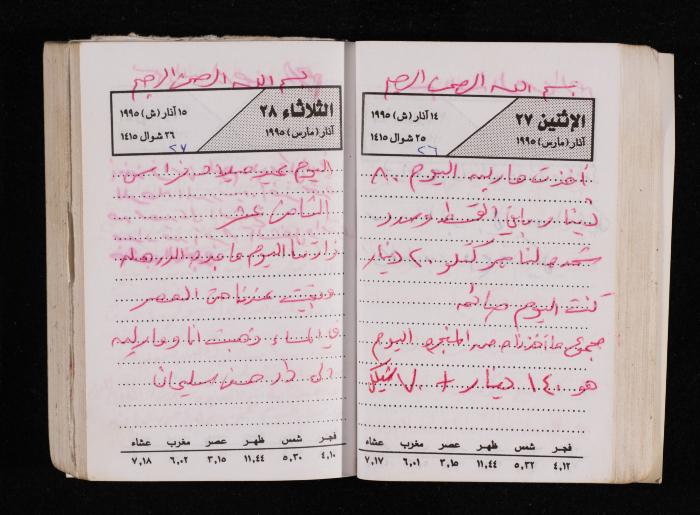 The Diary of Fadeyyeh Darabe, Dura- Hebron, 1995