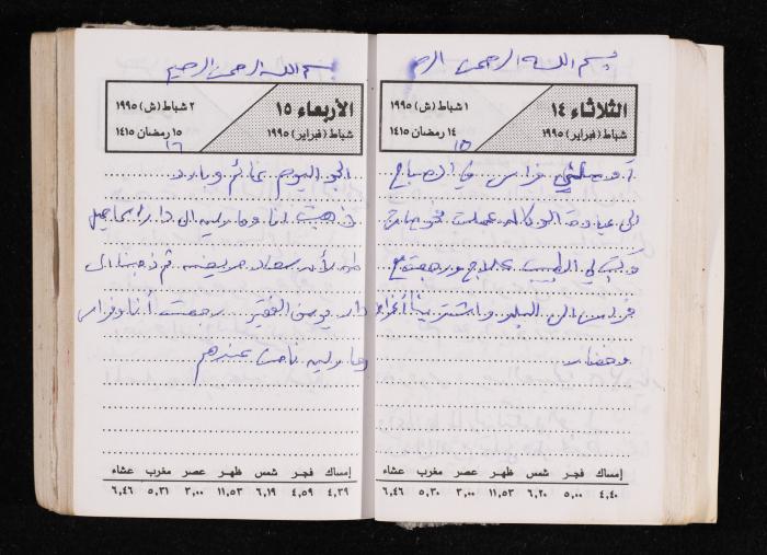 The Diary of Fadeyyeh Darabe, Dura- Hebron, 1995