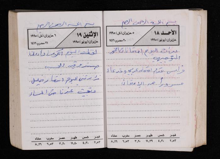 The Diary of Fadeyyeh Darabe, Dura- Hebron, 1995