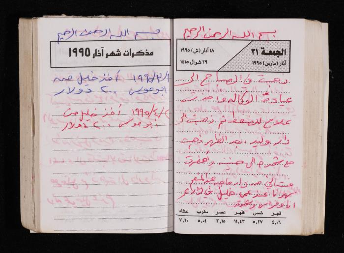 The Diary of Fadeyyeh Darabe, Dura- Hebron, 1995