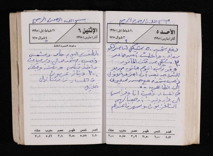 The Diary of Fadeyyeh Darabe, Dura- Hebron, 1995