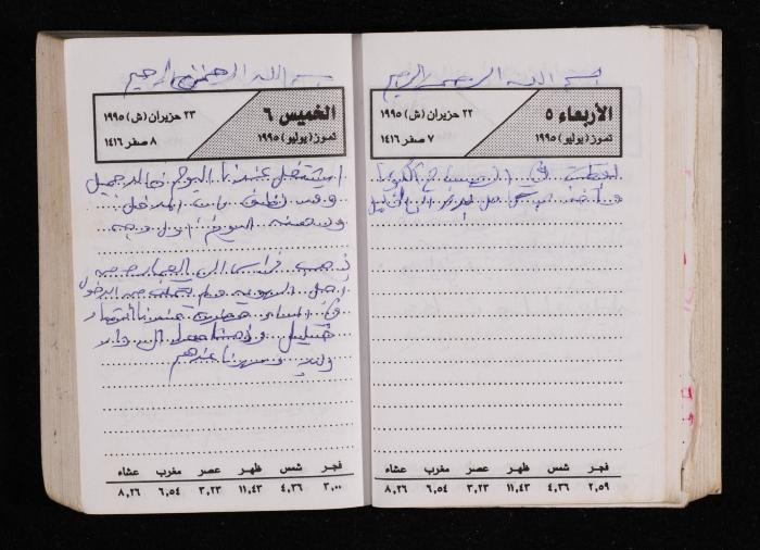 The Diary of Fadeyyeh Darabe, Dura- Hebron, 1995