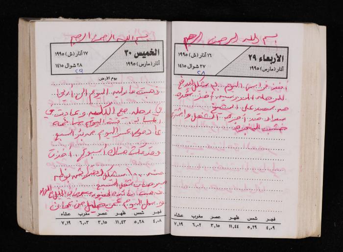 The Diary of Fadeyyeh Darabe, Dura- Hebron, 1995