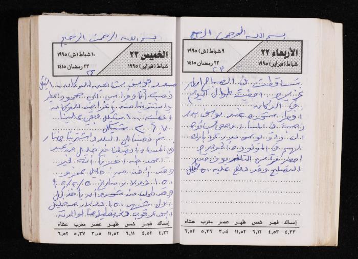 The Diary of Fadeyyeh Darabe, Dura- Hebron, 1995