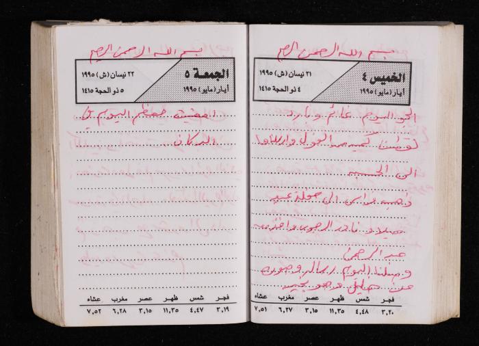 The Diary of Fadeyyeh Darabe, Dura- Hebron, 1995