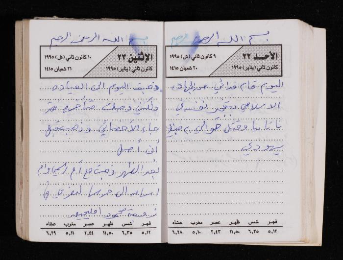 The Diary of Fadeyyeh Darabe, Dura- Hebron, 1995