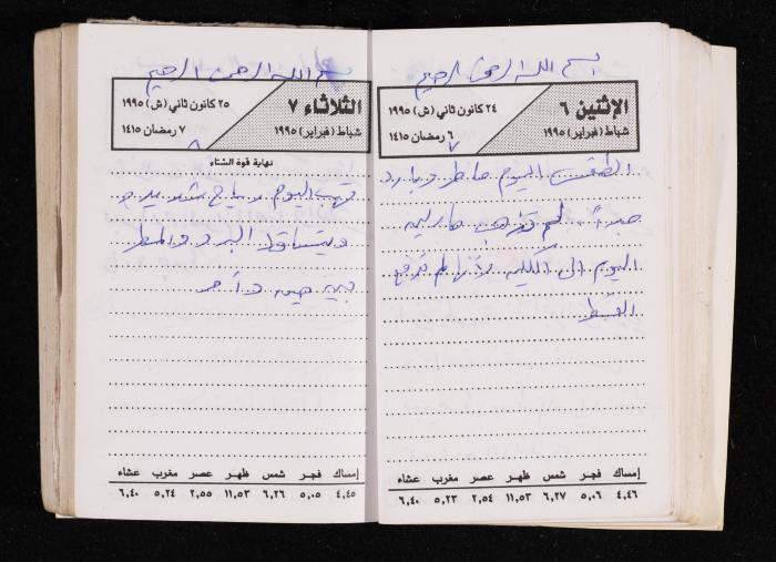 The Diary of Fadeyyeh Darabe, Dura- Hebron, 1995