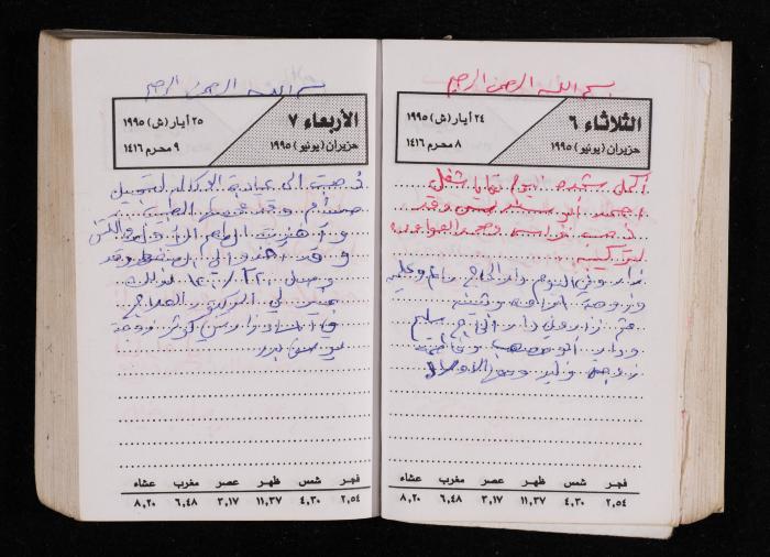 The Diary of Fadeyyeh Darabe, Dura- Hebron, 1995