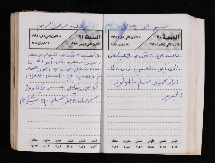 The Diary of Fadeyyeh Darabe, Dura- Hebron, 1995