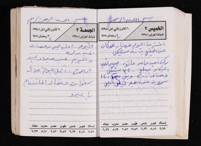 The Diary of Fadeyyeh Darabe, Dura- Hebron, 1995