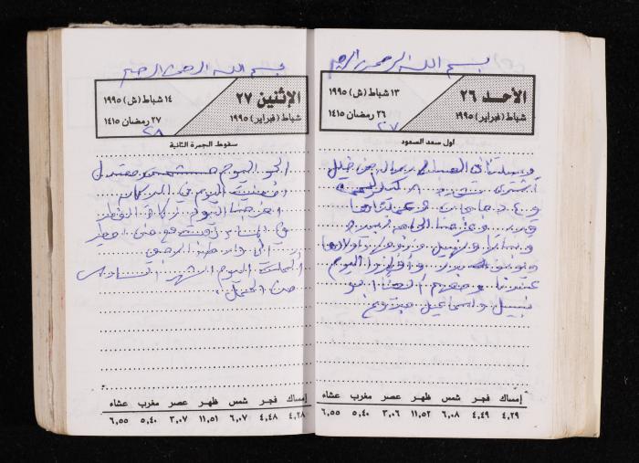 The Diary of Fadeyyeh Darabe, Dura- Hebron, 1995