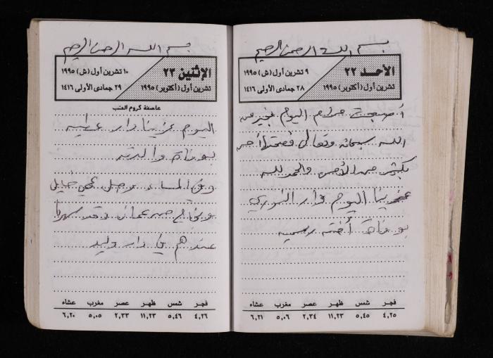The Diary of Fadeyyeh Darabe, Dura- Hebron, 1995
