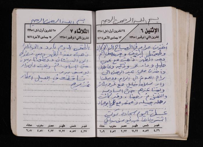 The Diary of Fadeyyeh Darabe, Dura- Hebron, 1995