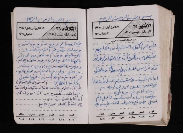 The Diary of Fadeyyeh Darabe, Dura- Hebron, 1995