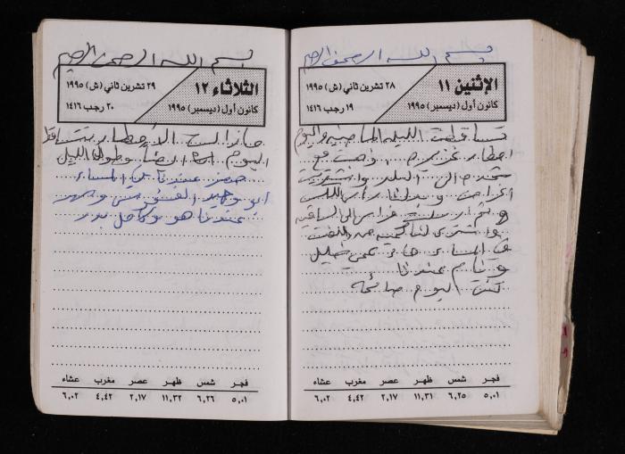 The Diary of Fadeyyeh Darabe, Dura- Hebron, 1995