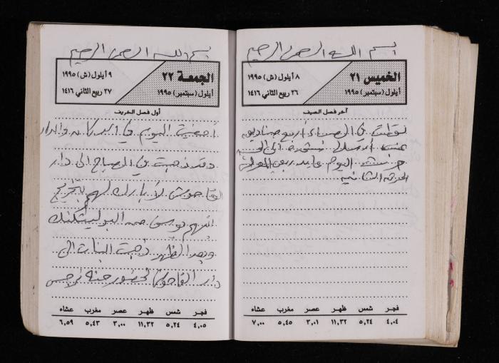 The Diary of Fadeyyeh Darabe, Dura- Hebron, 1995