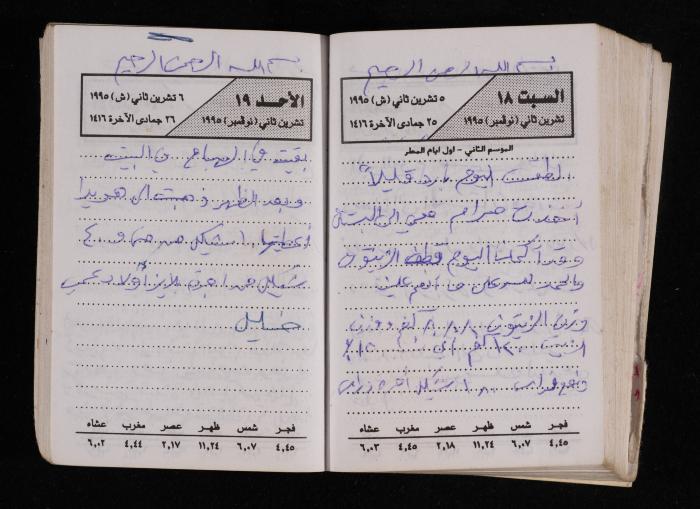 The Diary of Fadeyyeh Darabe, Dura- Hebron, 1995