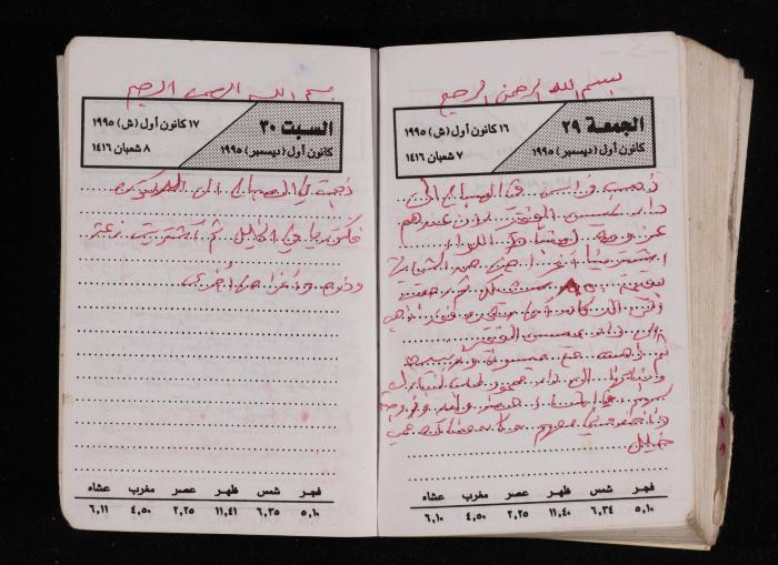 The Diary of Fadeyyeh Darabe, Dura- Hebron, 1995