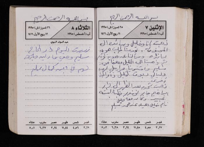 The Diary of Fadeyyeh Darabe, Dura- Hebron, 1995