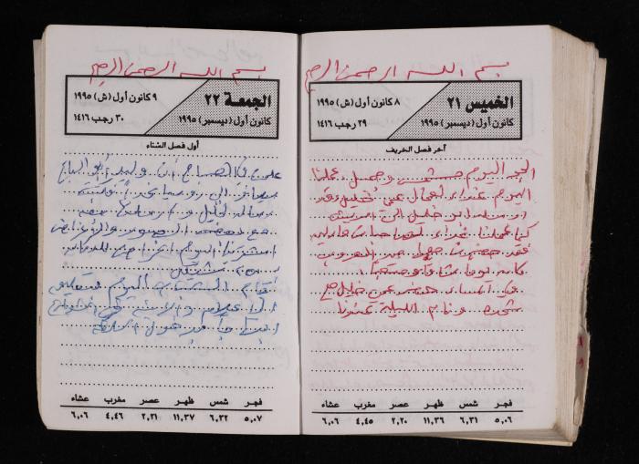 The Diary of Fadeyyeh Darabe, Dura- Hebron, 1995