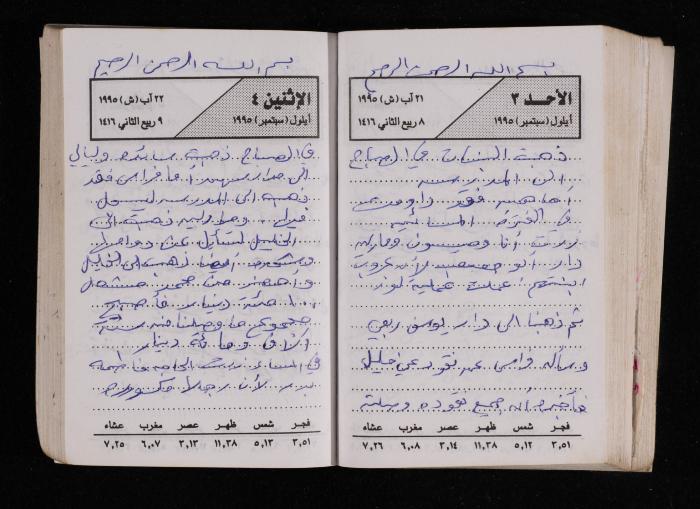 The Diary of Fadeyyeh Darabe, Dura- Hebron, 1995
