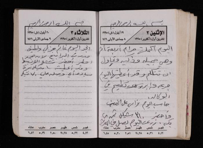 The Diary of Fadeyyeh Darabe, Dura- Hebron, 1995