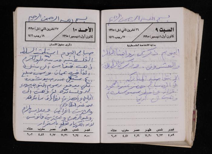 The Diary of Fadeyyeh Darabe, Dura- Hebron, 1995