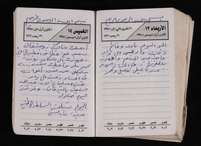 The Diary of Fadeyyeh Darabe, Dura- Hebron, 1995