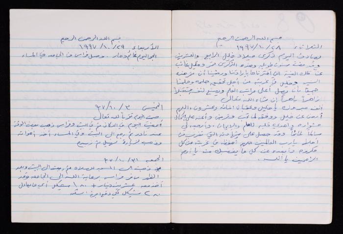 The Diary of Fadeyyeh Darabe, Dura- Hebron, 1997-1998