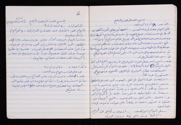 The Diary of Fadeyyeh Darabe, Dura- Hebron, 1997-1998