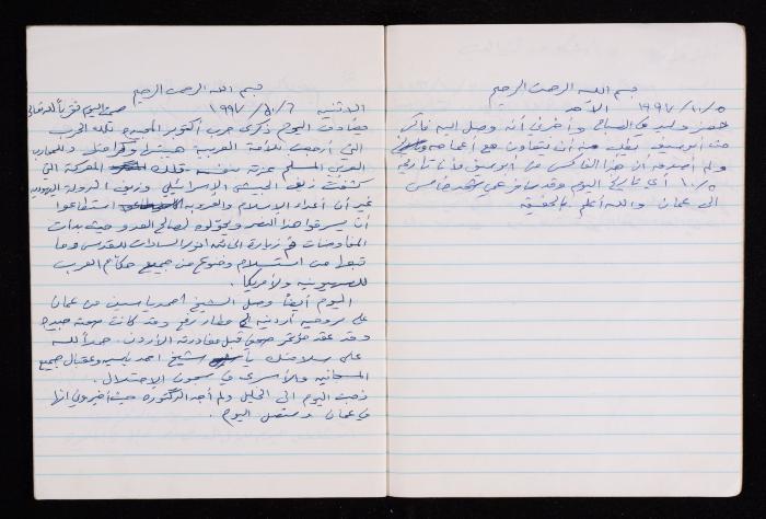 The Diary of Fadeyyeh Darabe, Dura- Hebron, 1997-1998