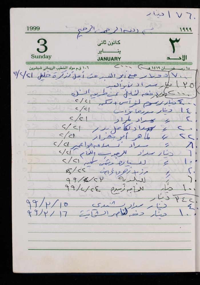 The Diary of Fadeyyeh Darabe, Dura- Hebron, 1999
