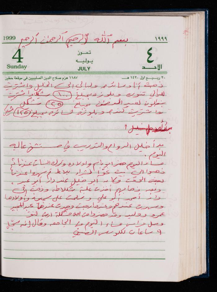 The Diary of Fadeyyeh Darabe, Dura- Hebron, 1999
