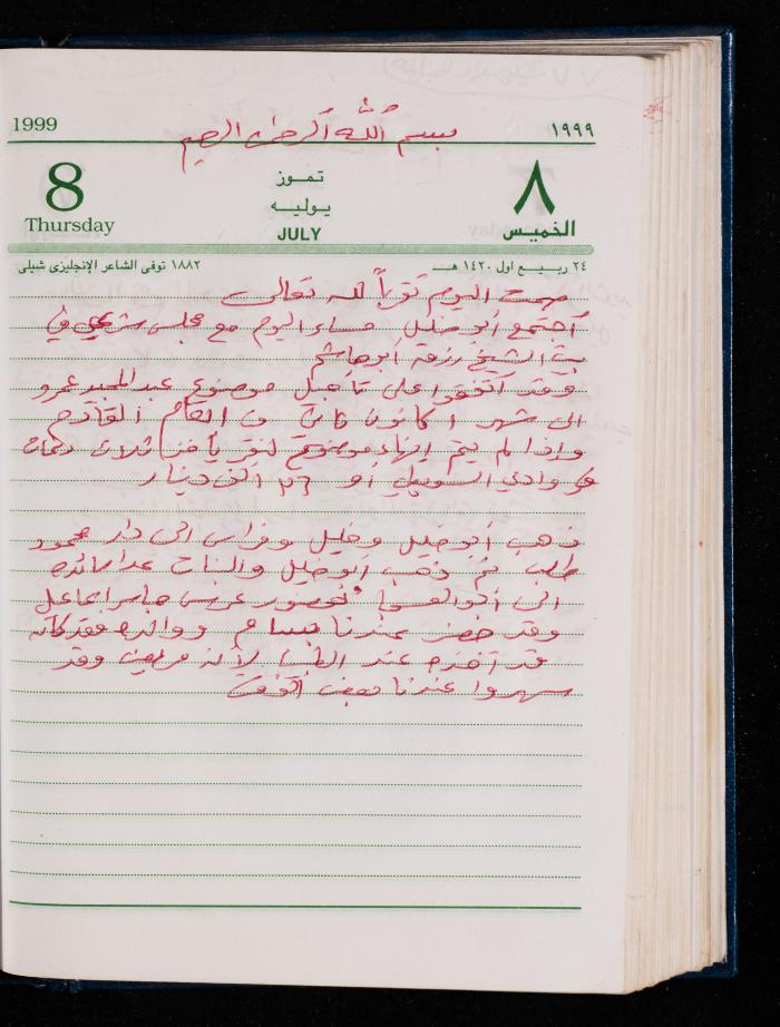 The Diary of Fadeyyeh Darabe, Dura- Hebron, 1999

