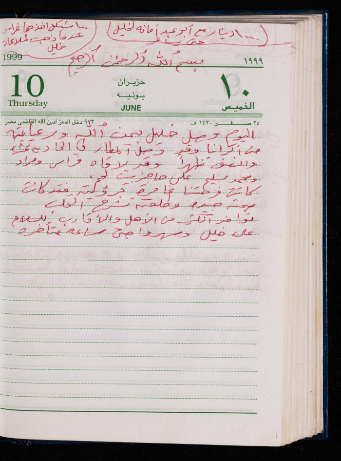 The Diary of Fadeyyeh Darabe, Dura- Hebron, 1999

