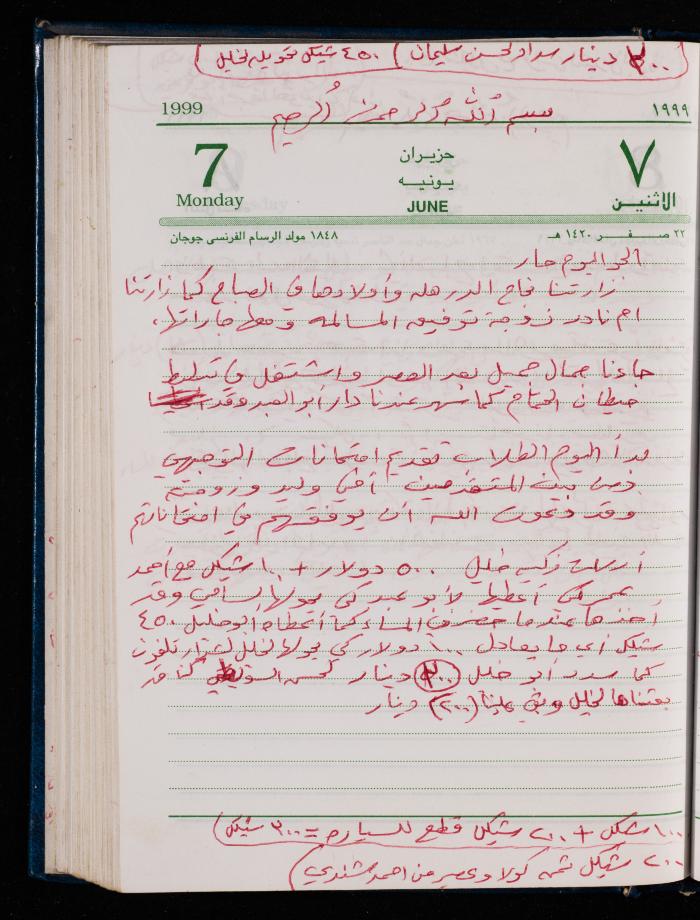 The Diary of Fadeyyeh Darabe, Dura- Hebron, 1999
