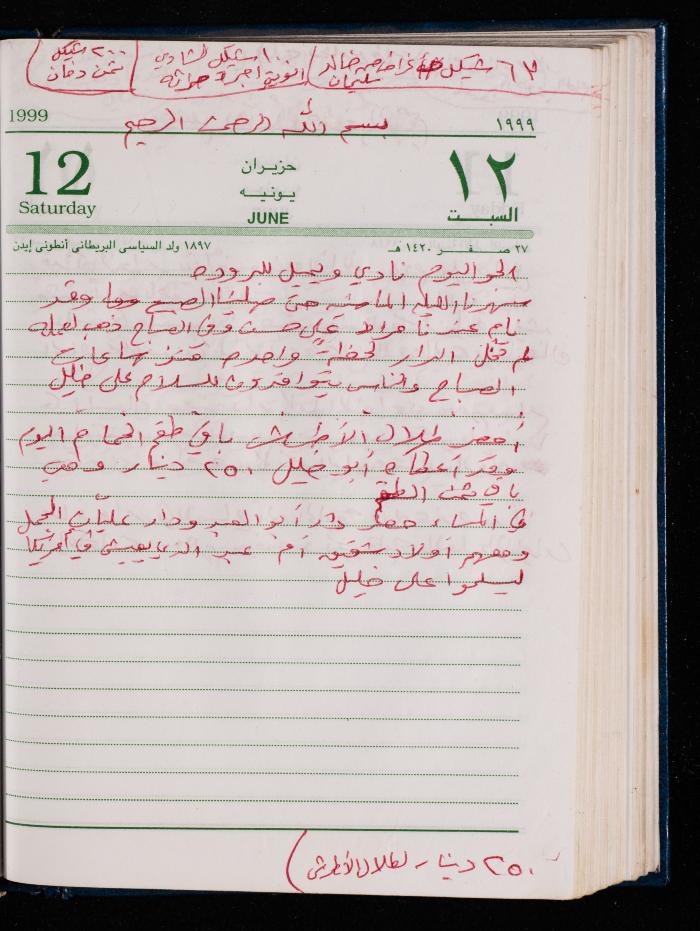 The Diary of Fadeyyeh Darabe, Dura- Hebron, 1999
