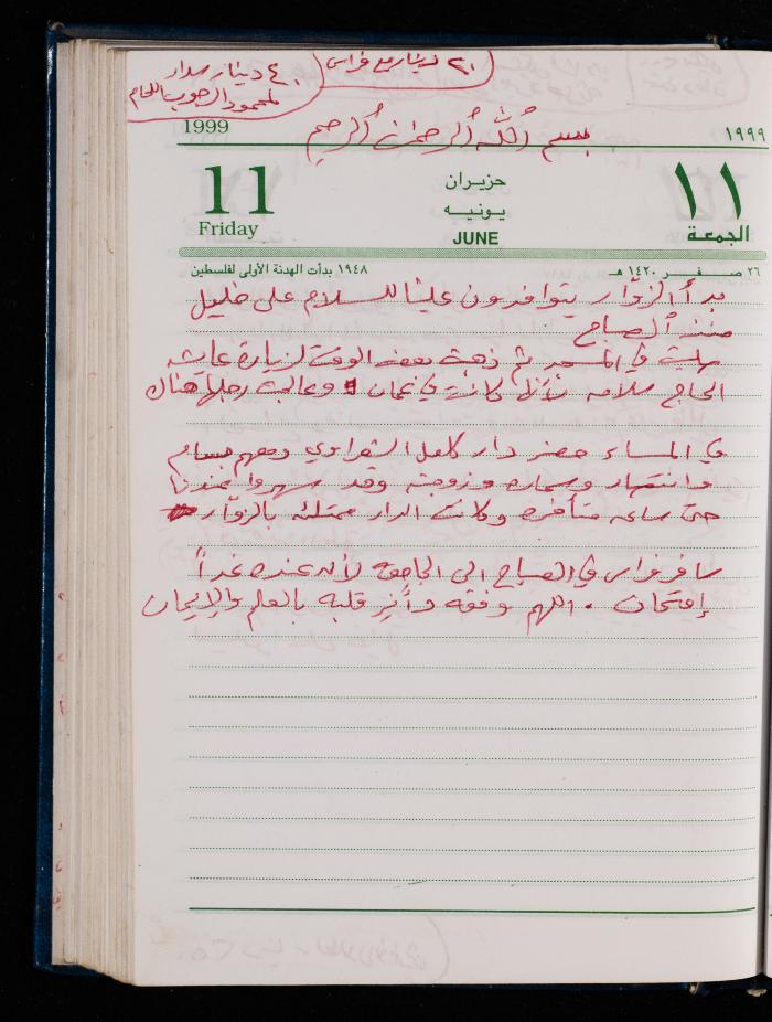 The Diary of Fadeyyeh Darabe, Dura- Hebron, 1999

