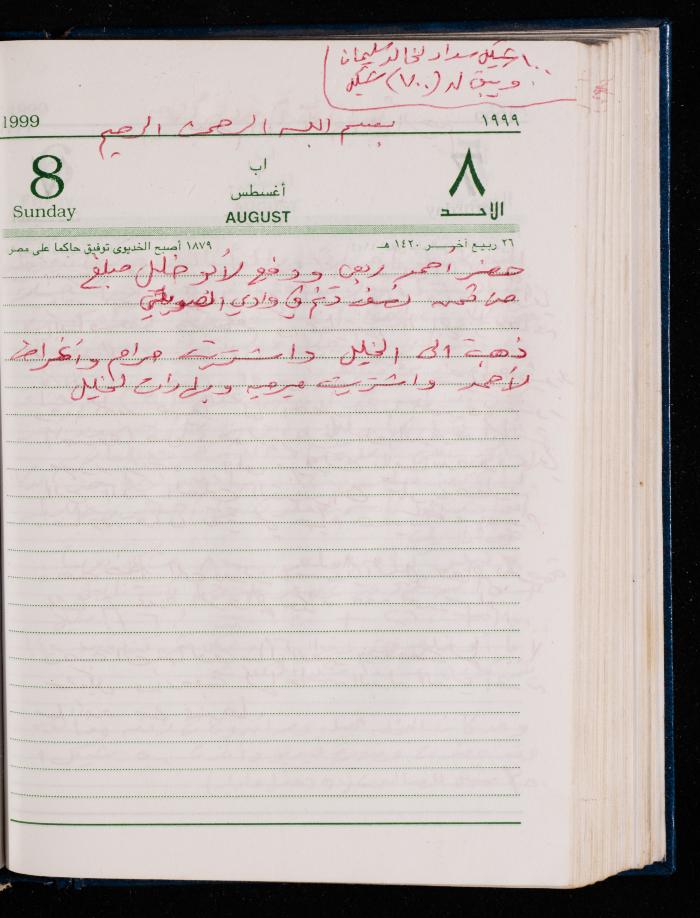 The Diary of Fadeyyeh Darabe, Dura- Hebron, 1999
