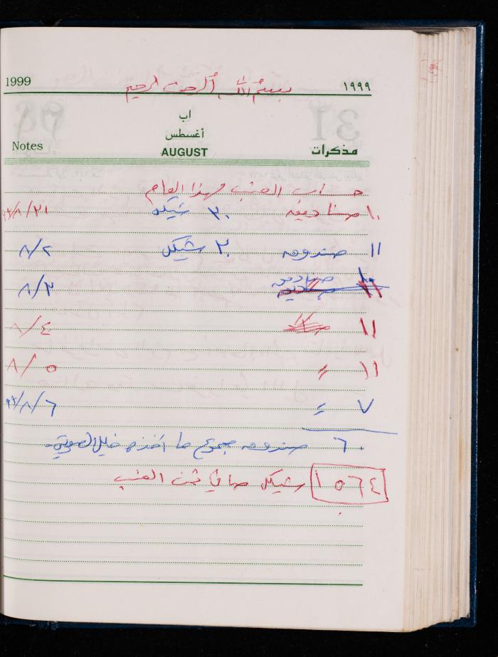 The Diary of Fadeyyeh Darabe, Dura- Hebron, 1999
