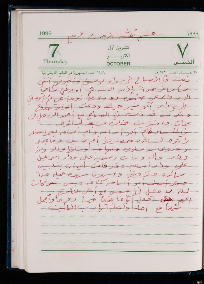 The Diary of Fadeyyeh Darabe, Dura- Hebron, 1999
