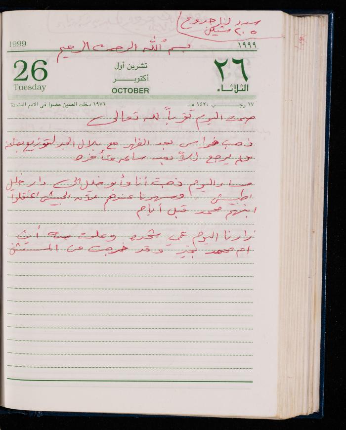 The Diary of Fadeyyeh Darabe, Dura- Hebron, 1999
