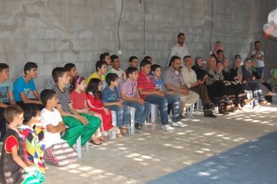 صورة من يومٍ مفتوح لمدرسة سيرك فلسطين في جنين، 2012
