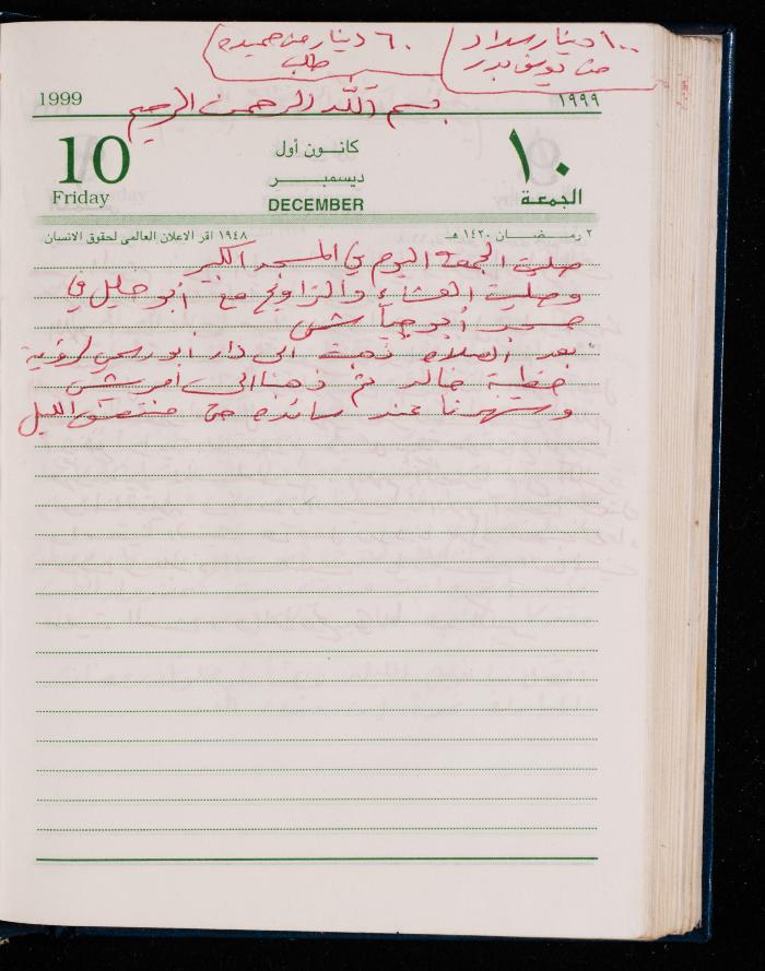 The Diary of Fadeyyeh Darabe, Dura- Hebron, 1999
