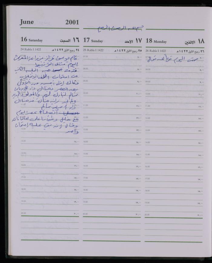 دفتر يوميات فضية الدرابيع، دورا- الخليل، 2001