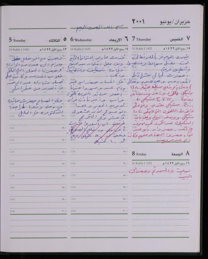 دفتر يوميات فضية الدرابيع، دورا- الخليل، 2001
